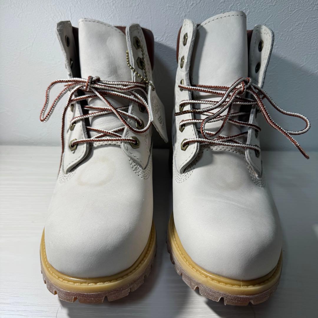 Timberland ホワイト ワークブーツ　24cm US7