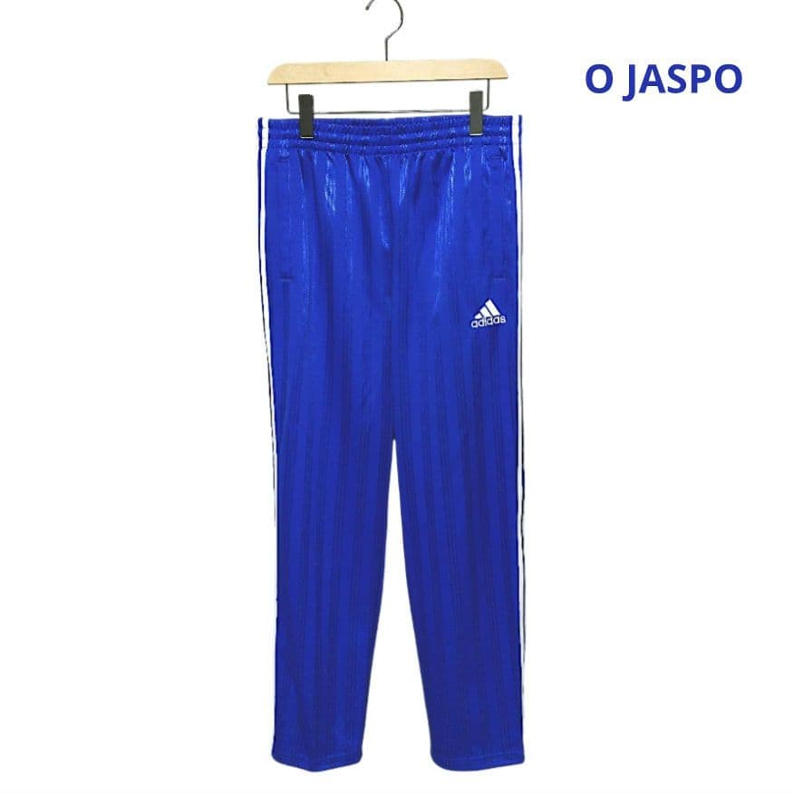 アディダス ジャージ上下セット【ジャケットXO パンツО】青シャドウストライプ