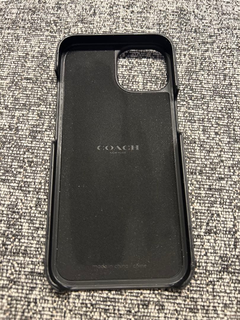 iPhone14 COACH ブラック 手帳型ケースとハードケース セット