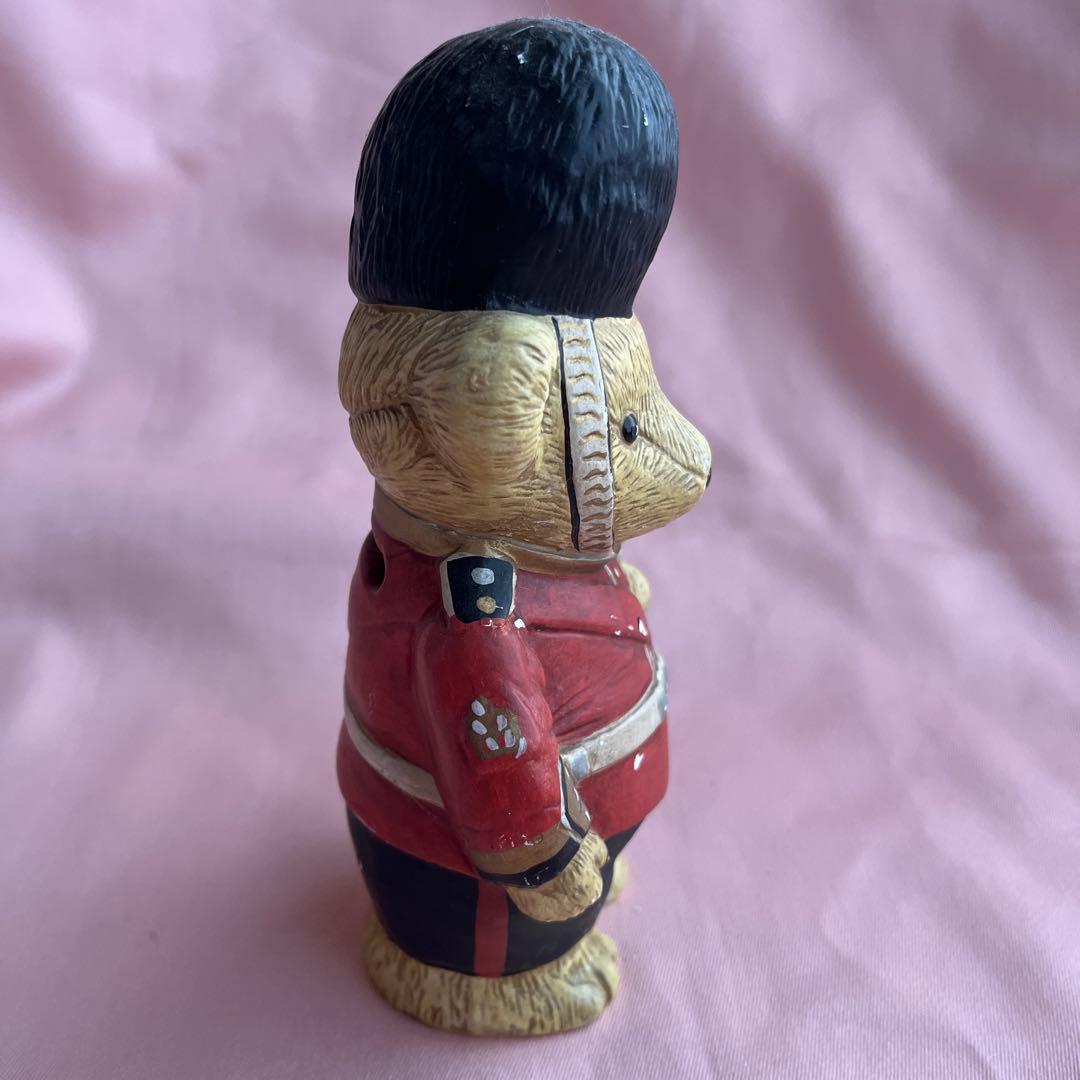 加藤工芸　KATO KOGEI テディベア　イギリス　兵隊　置物　ハンドプリント