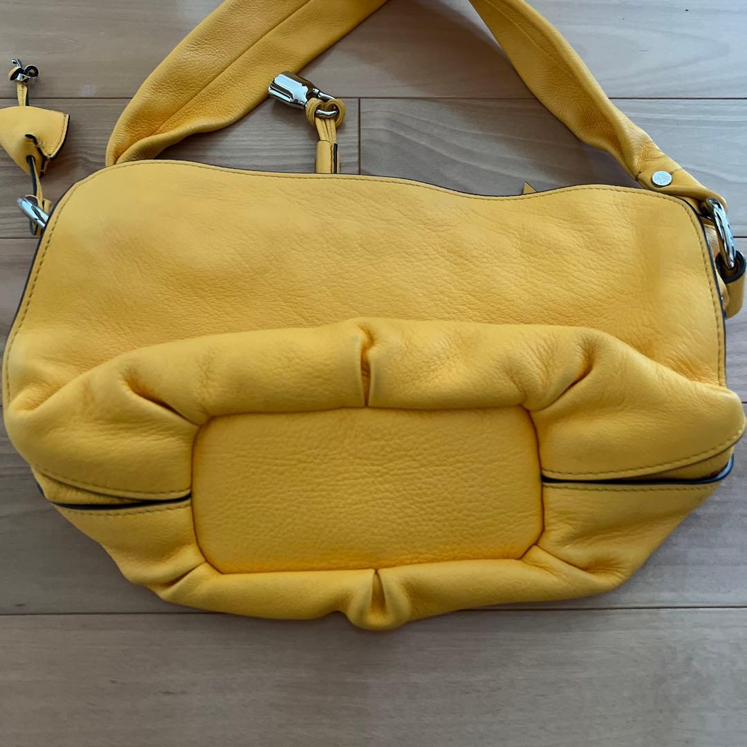 CELINE セリーヌ　ワンショルダー　イエロー レザー バッグ