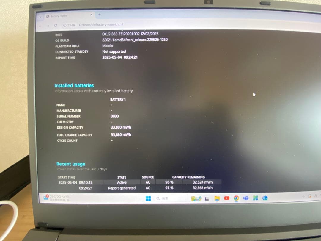 15.6インチFHD IPSノートパソコン/Windows11/SSD256GB