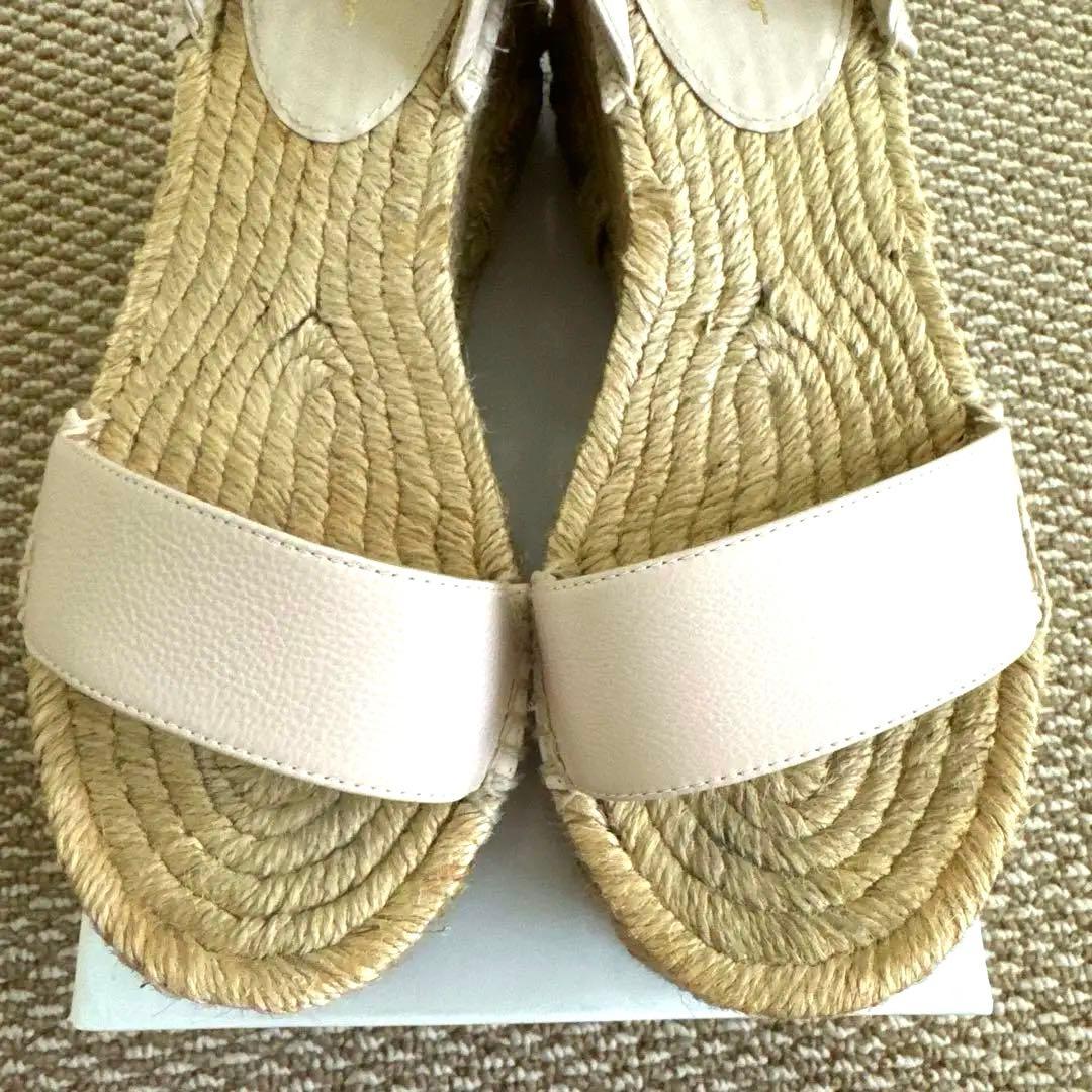 【最終値下げ❣️】フェラガモ　ウェッジソールサンダル ピンク レザー 24