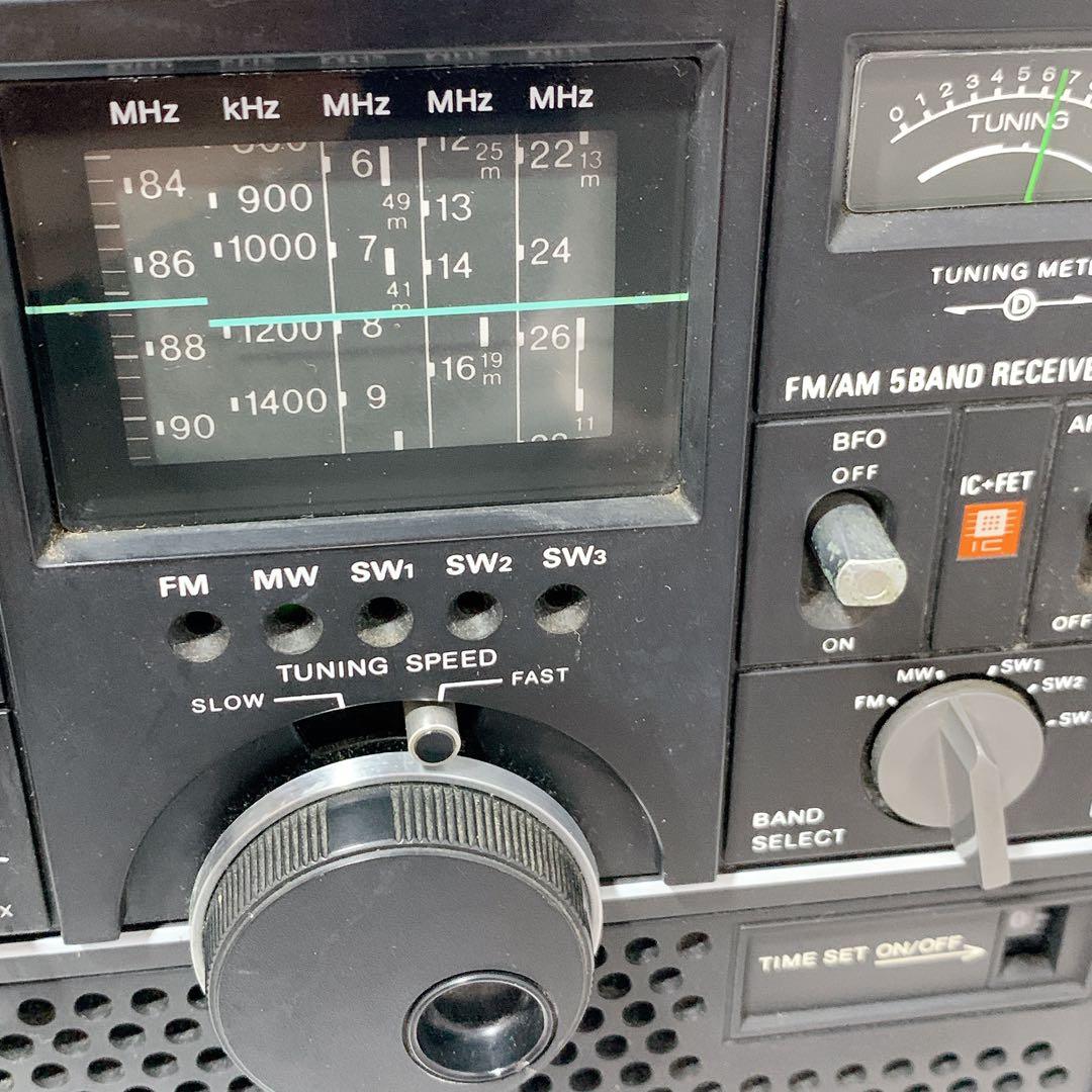 ジャンク ICF-5800 SONY スカイスキャナー アダプター付 音出しOK