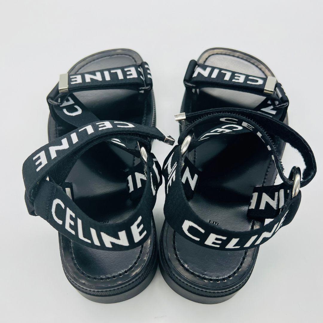 セリーヌ レオストラッピー　ベロクロ　24cm相当 サンダル ブラック