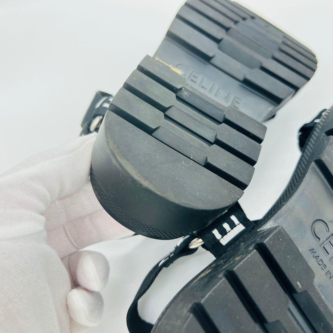 セリーヌ レオストラッピー　ベロクロ　24cm相当 サンダル ブラック