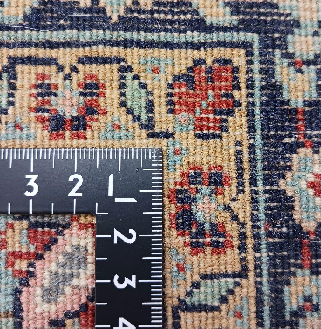 Y2651 高級トルコ絨毯 ウール 手織り 158×96㎝ 小花柄