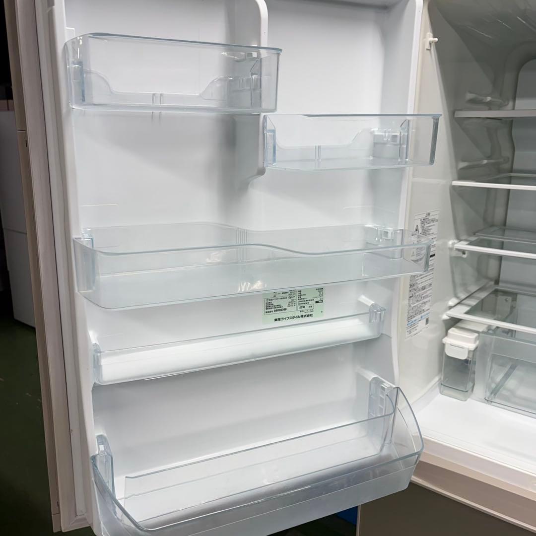 717 ガラスパネル大型冷蔵庫　400L強　小型　家庭用　自動製氷　左開き　綺麗