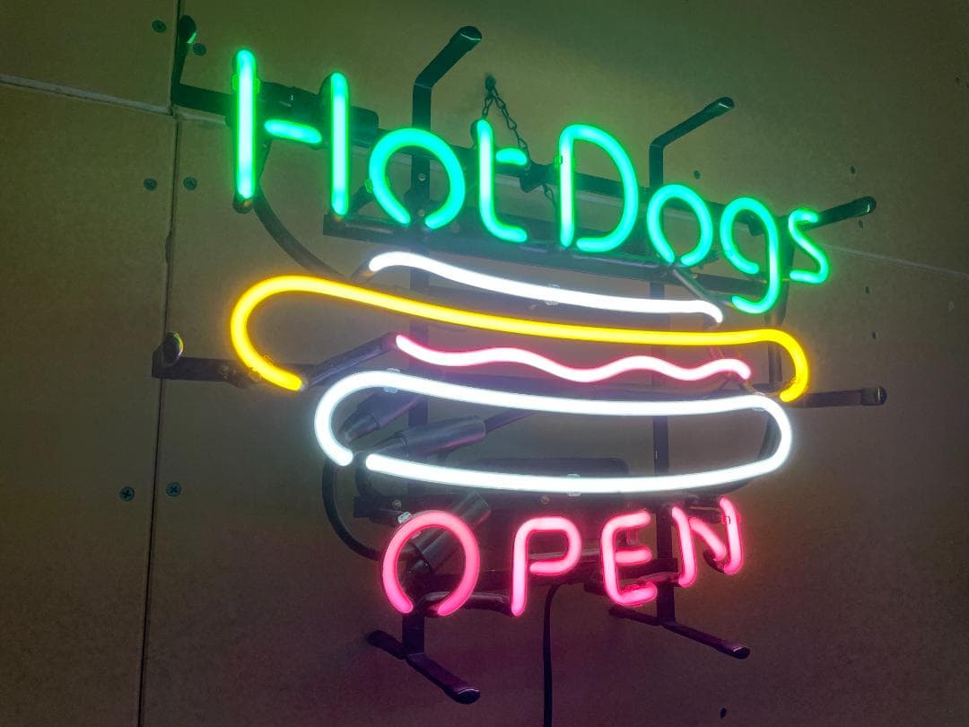 【期間限定特別価格】アメリカンネオンサイン HOT DOG ネオン管 照明