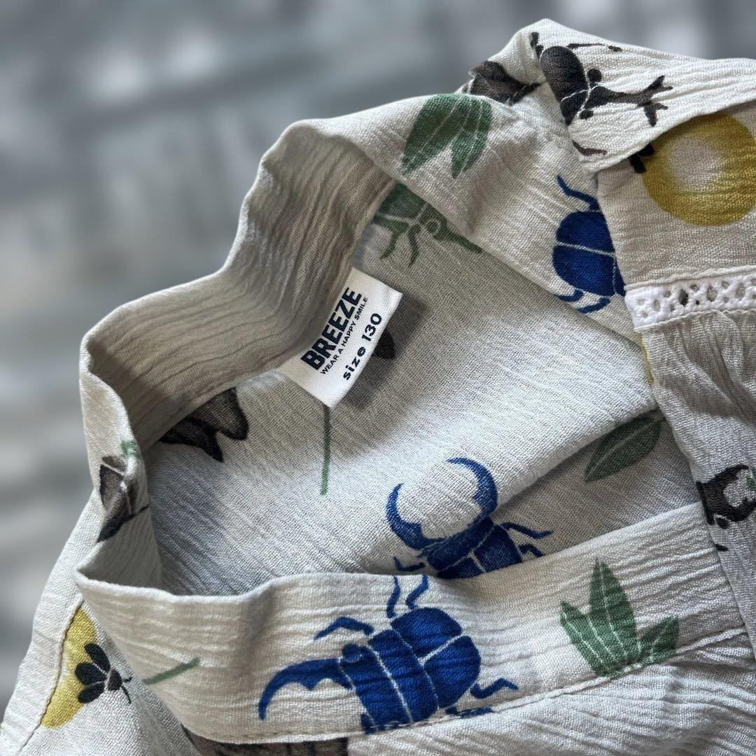 BREEZE 甚平 130cm 昆虫プリント