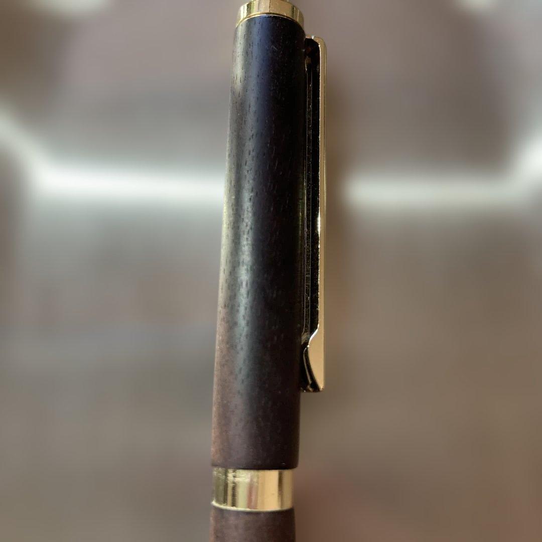 わたなべ木工芸　penman 山桜ボールペン0.8 しま黒檀シャーペン0.7