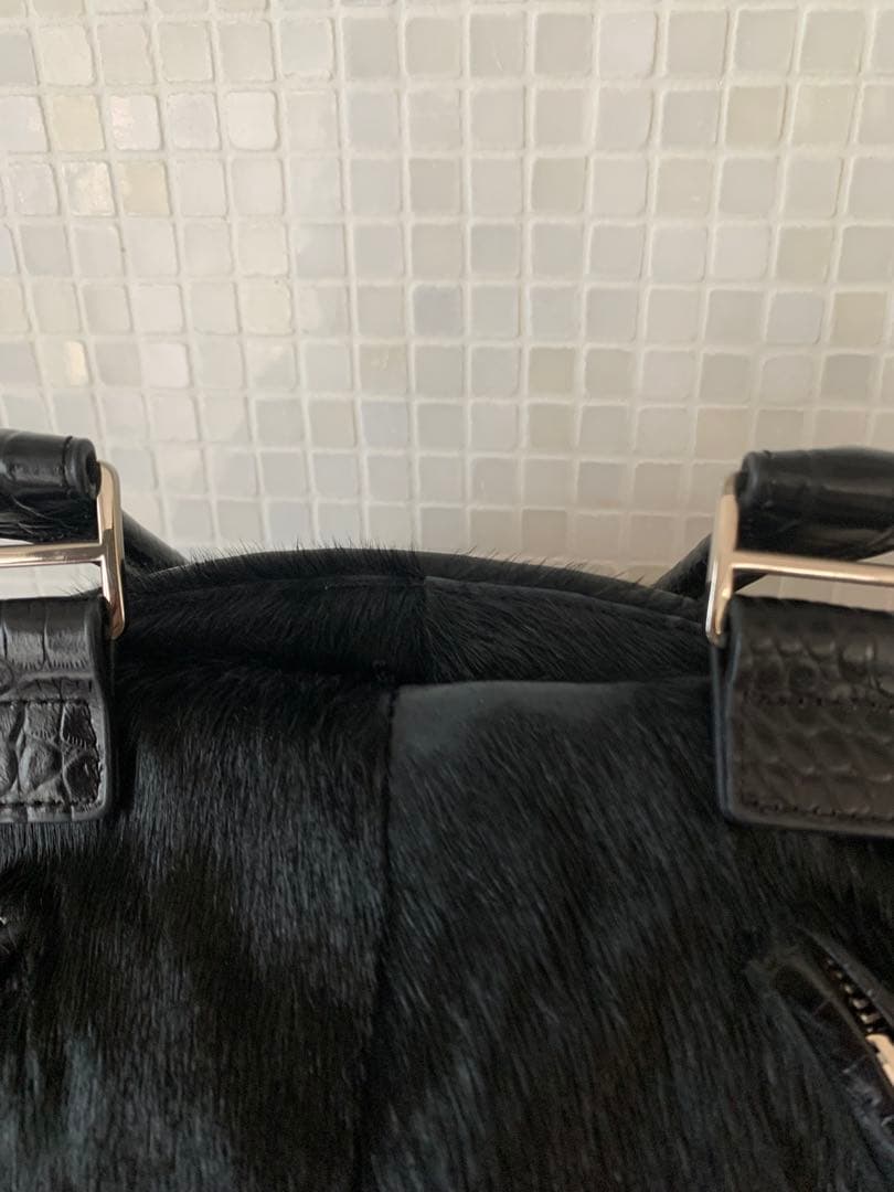 とっても可愛いmuta 8バック　ハラコ　本革　クロコ型押し