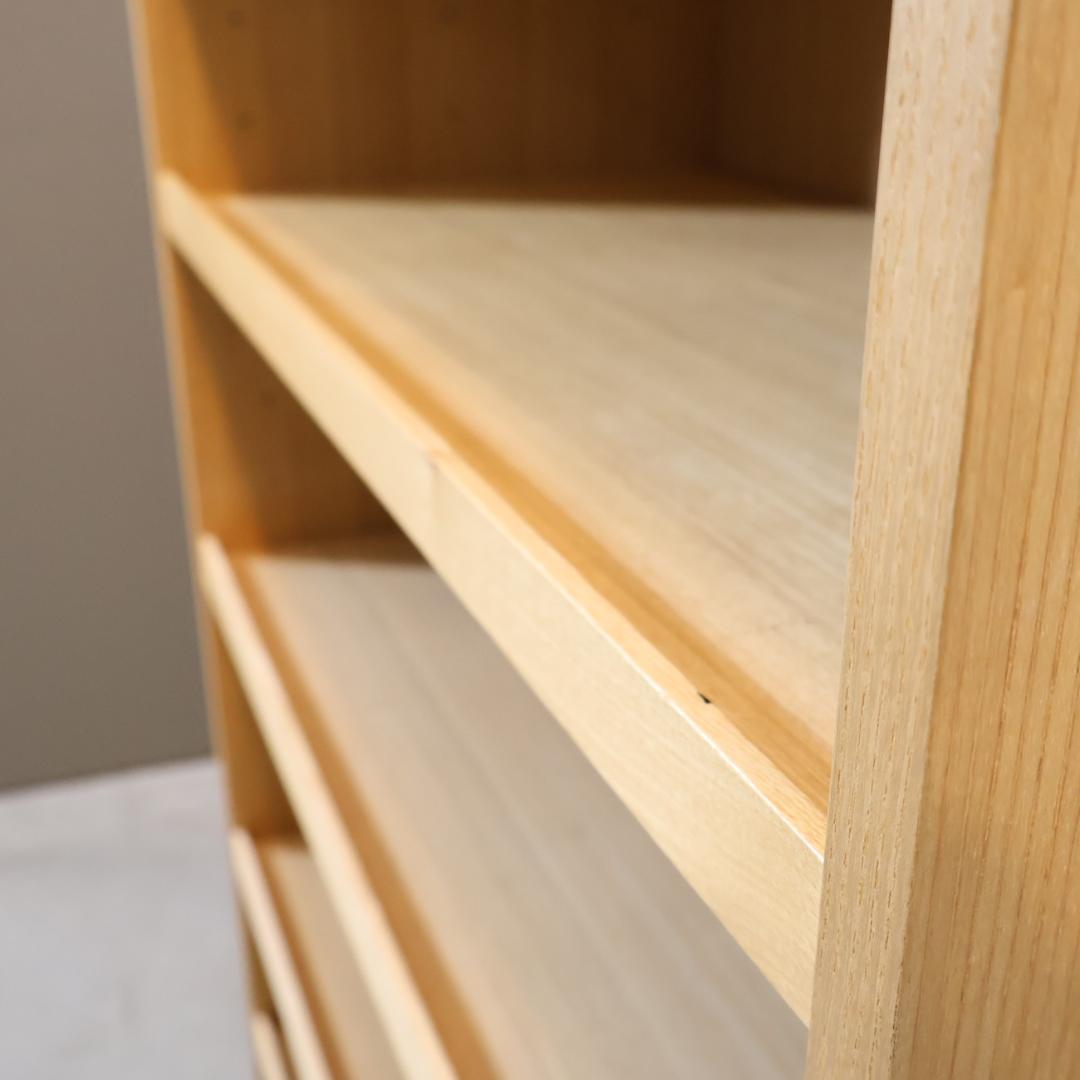 無印良品 MUJI タモ材 木製収納 本棚 書棚 7段 ブックシェルフ 収納