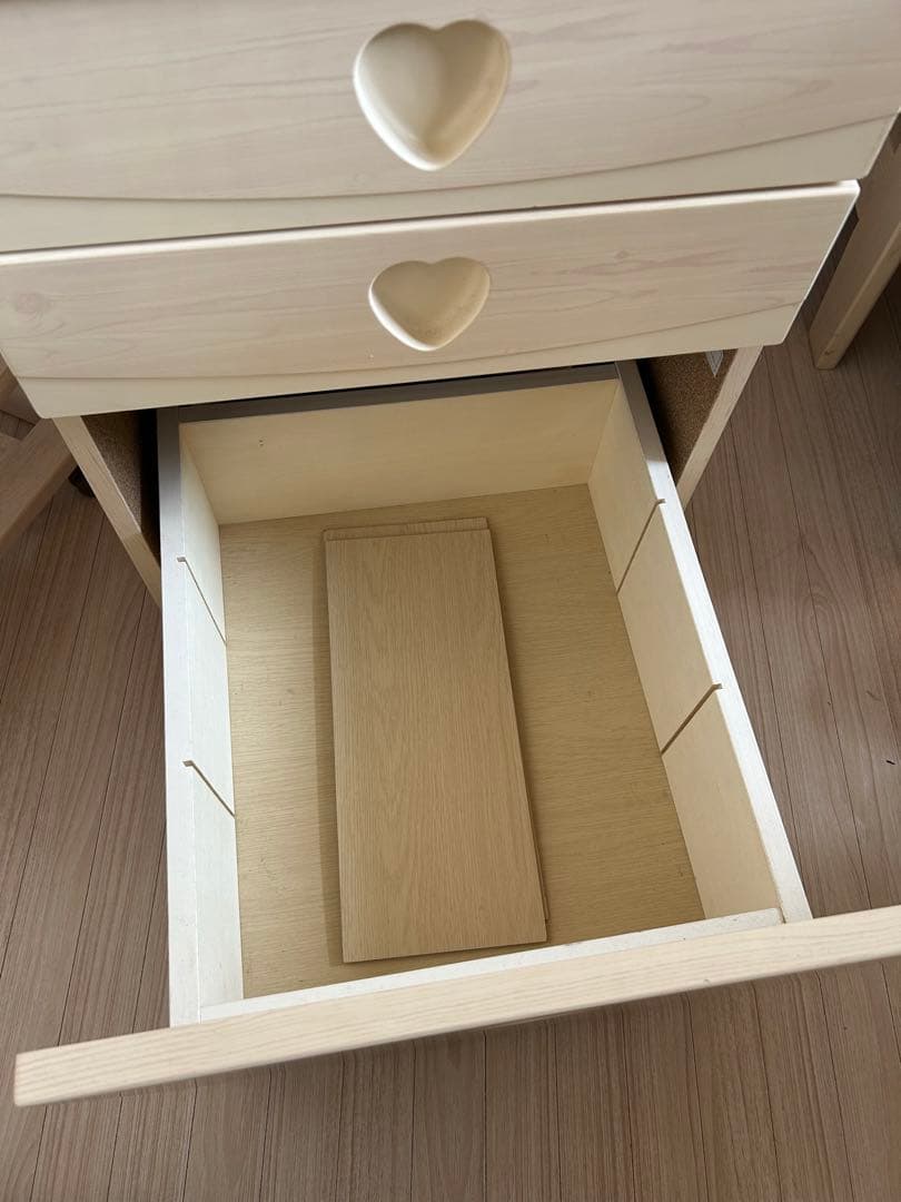 値段交渉可　直接引取限定　木製　学習机　デスク チェスト　チェア　椅子　ホワイト