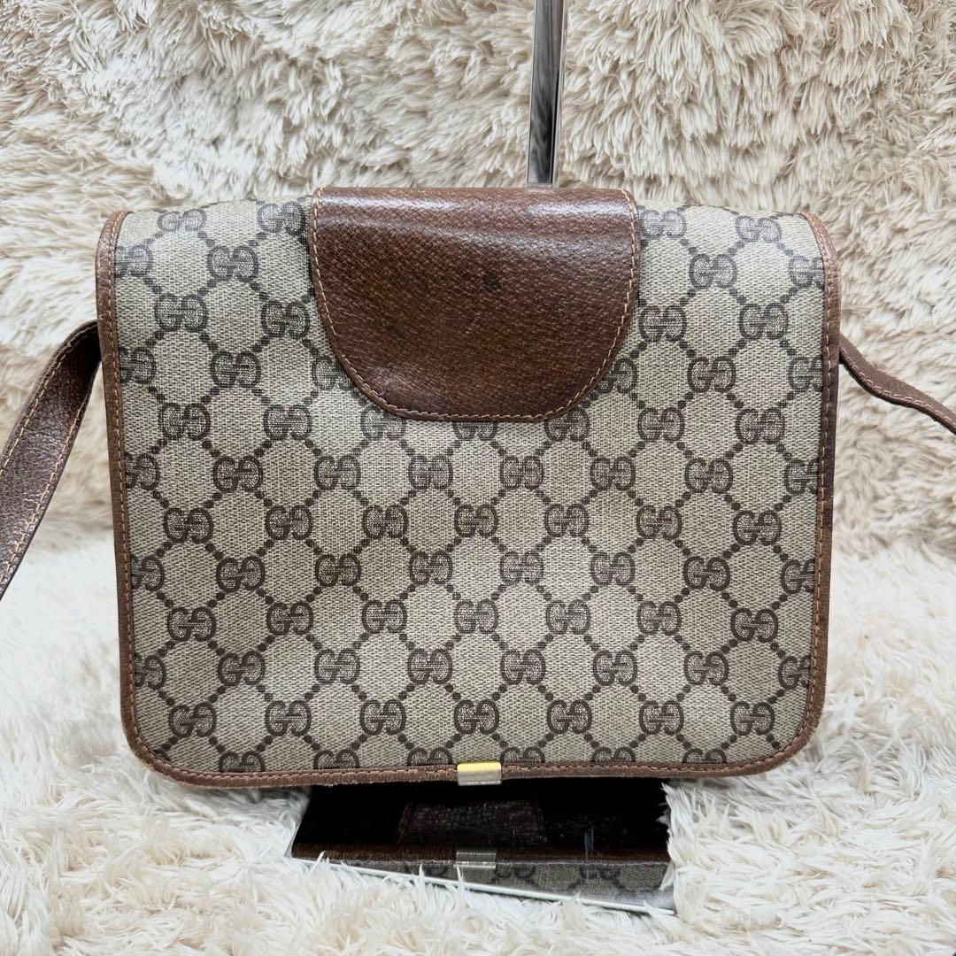 【美品】GUCCI GGパターン ショルダーバッグ スプリーム ブラウン