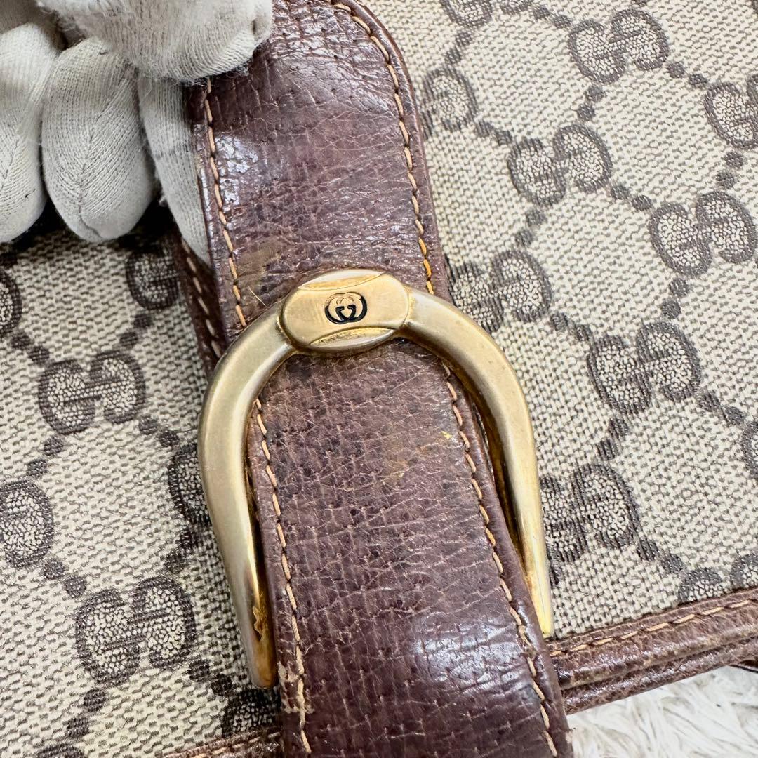 【美品】GUCCI GGパターン ショルダーバッグ スプリーム ブラウン
