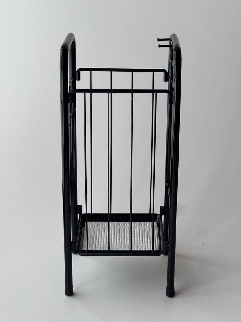 ポストモダン デッドストック ブラック 金属製 傘立て ヴィンテージ