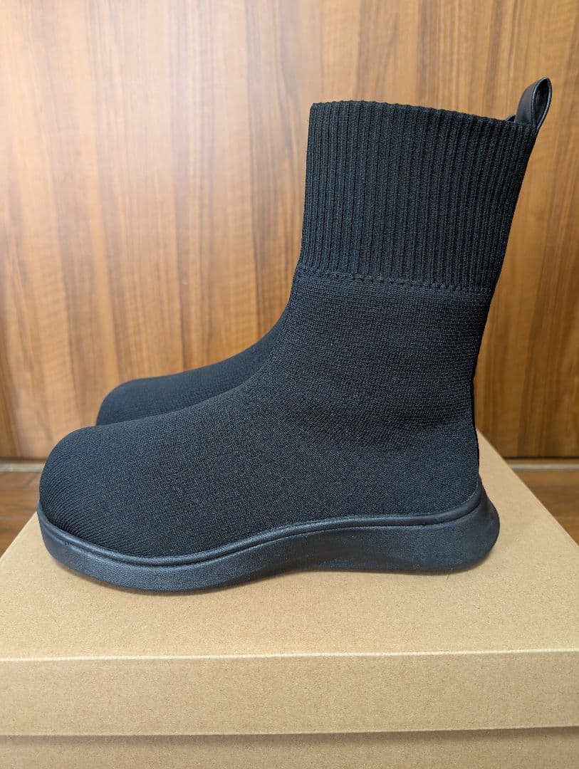 ※週末だけのタイムセール※　ラクバキ　ニットブーツ　ブラック Mサイズ