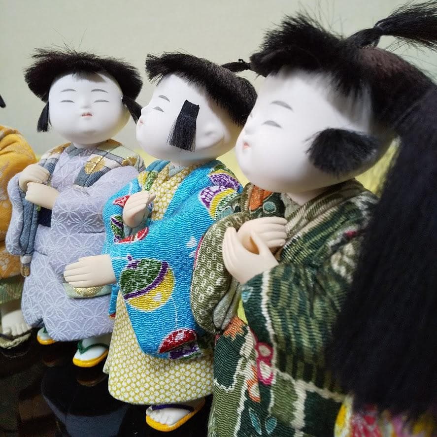 ☆希少品　金林真多呂 作　真多呂人形　木目込み　おしくらまんじゅう