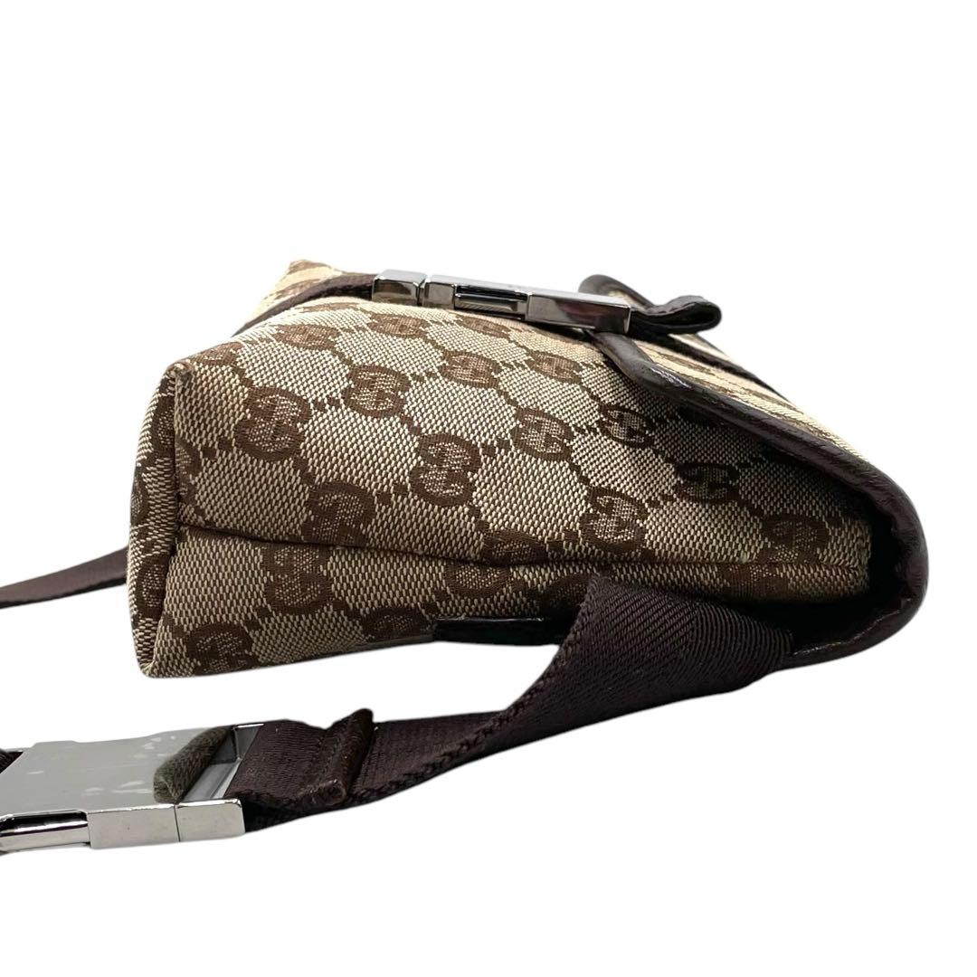 美品✨GUCCI グッチ GGキャンバス ウエストポーチボディバッグ