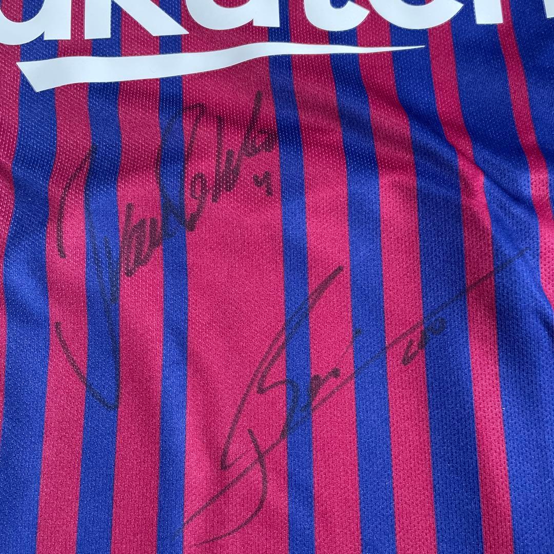 FC Barcelona 直筆サイン入りユニフォーム／メッシ・スアレス・ゴメス他