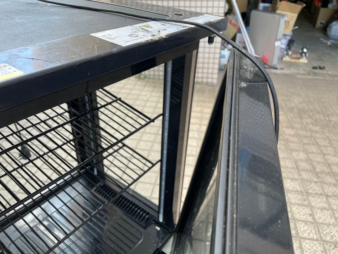 4面ガラス冷蔵ショーケース 黒