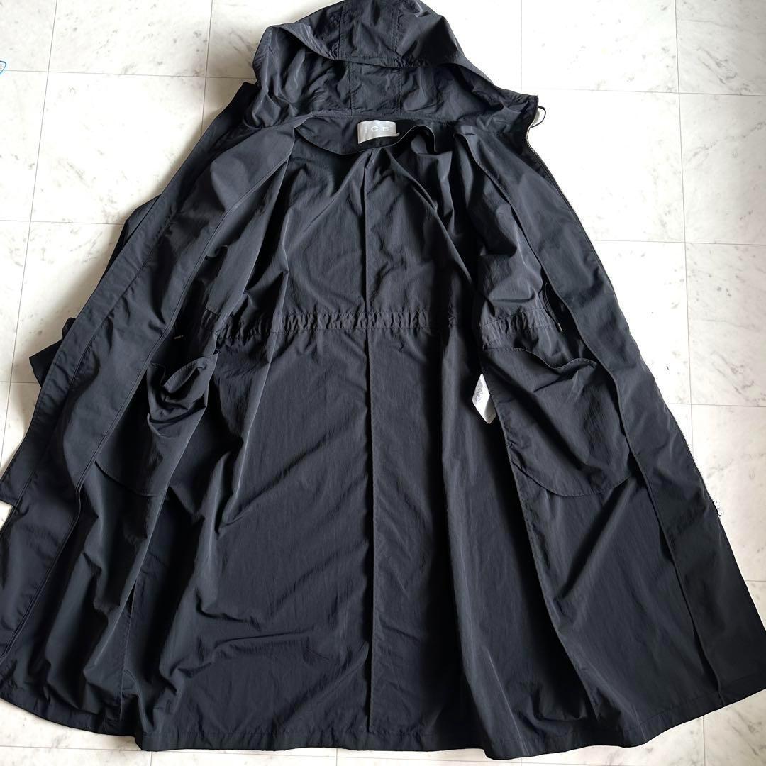 極美品 アイシービー 撥水 大きいサイズ44 ロングマウンテンパーカー 黒