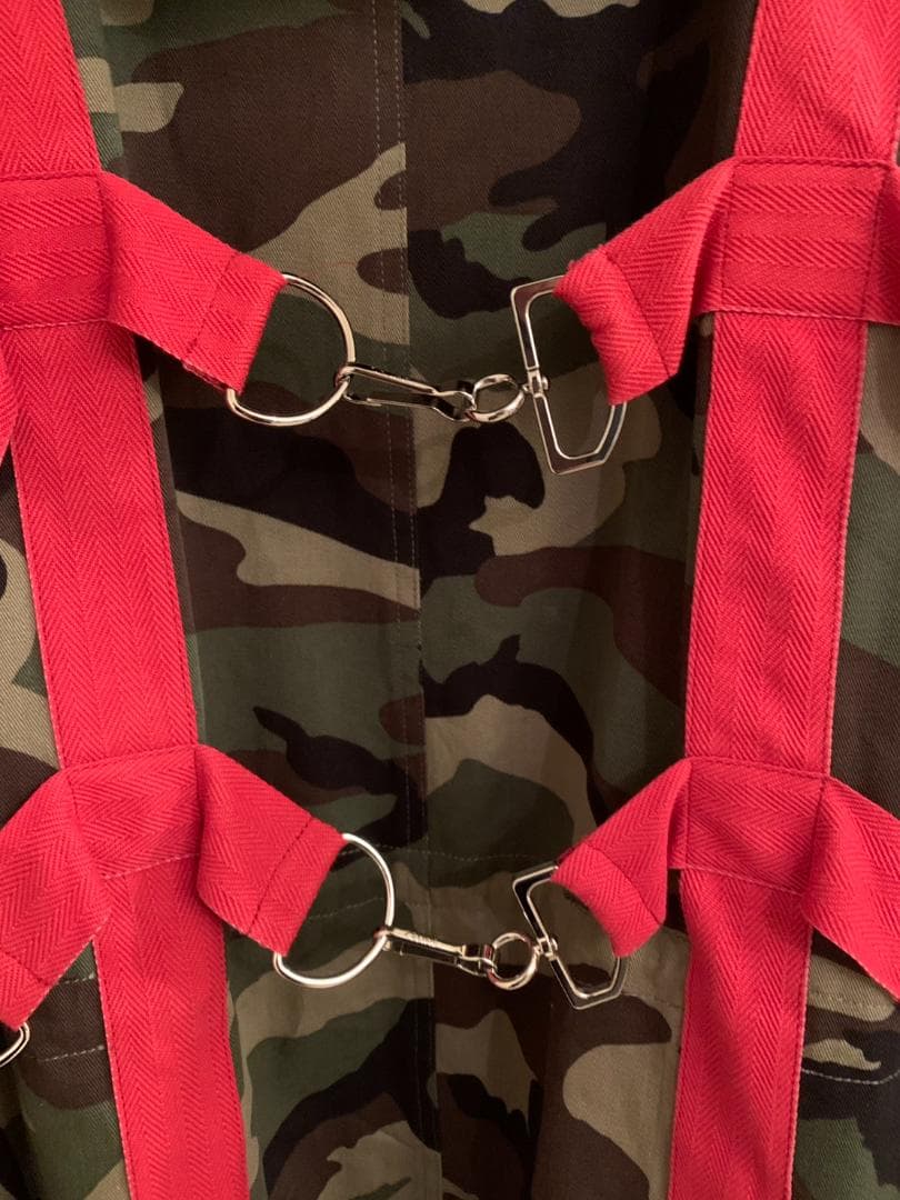 【美品】CELINE セリーヌ 2W860494M ハーネス付き 迷彩 コート