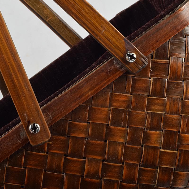 茶道具　御所篭　茶籠　黒楽茶碗　棗など　八点　一式　仕覆付　M　R9459