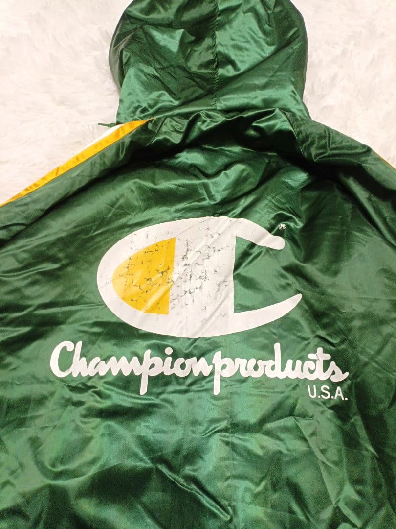90s Champion ベンチコートグリーン L