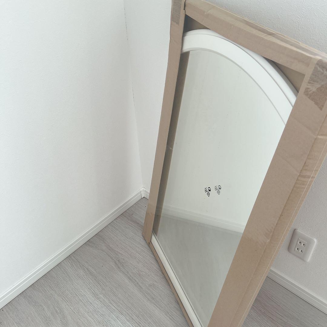 値下げ！新品★IKEA★ホワイトアーチ型ミラー　女優ミラー用鏡 マトレダール