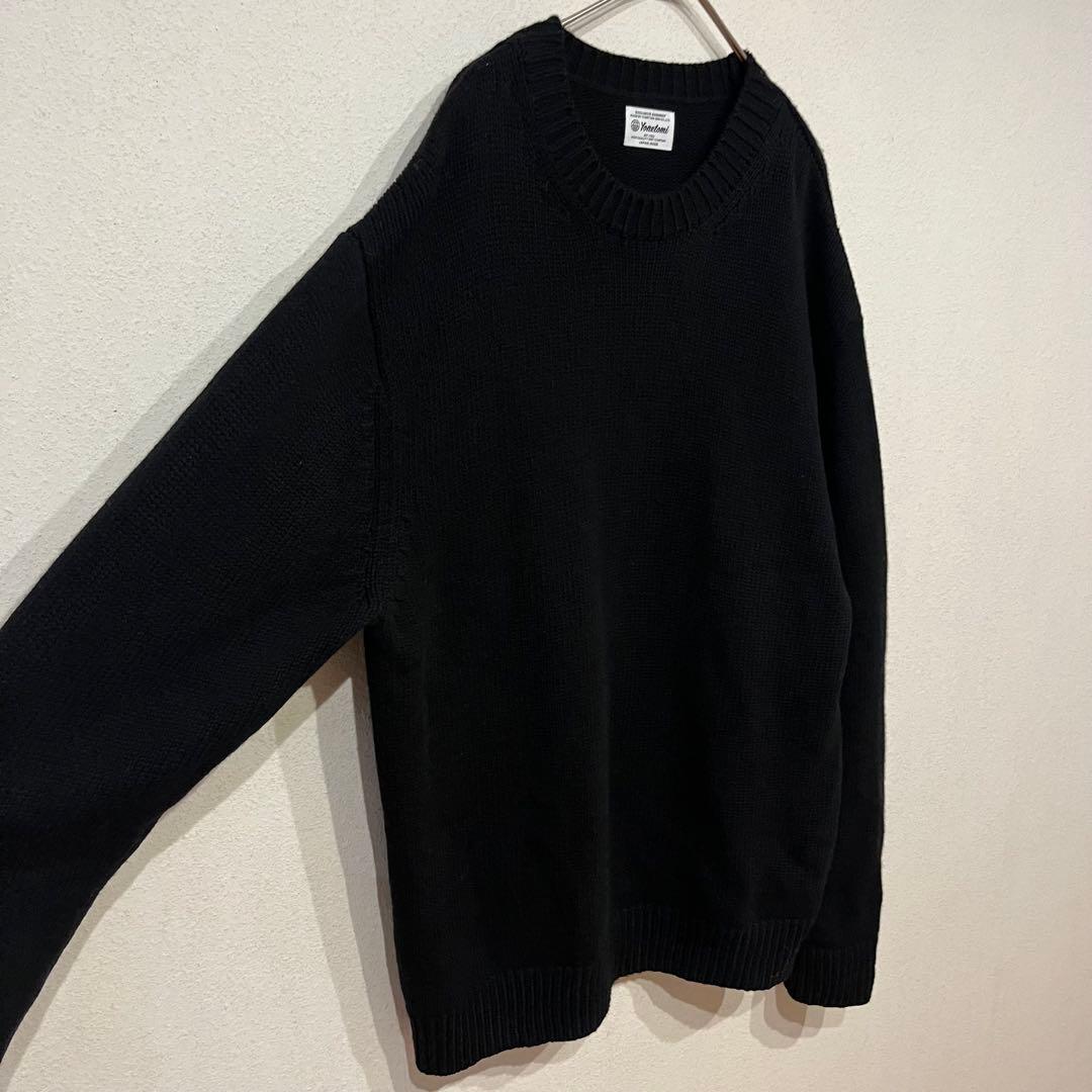 【美品】YONETOMI 24AW ソフトラムウール ニット プルオーバー 黒