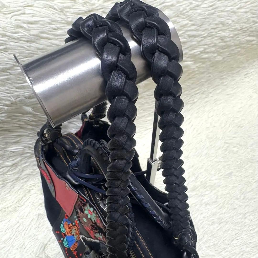 希少 COACH コーチ ローグ30 グラブタンレザー パッチワーク 2way