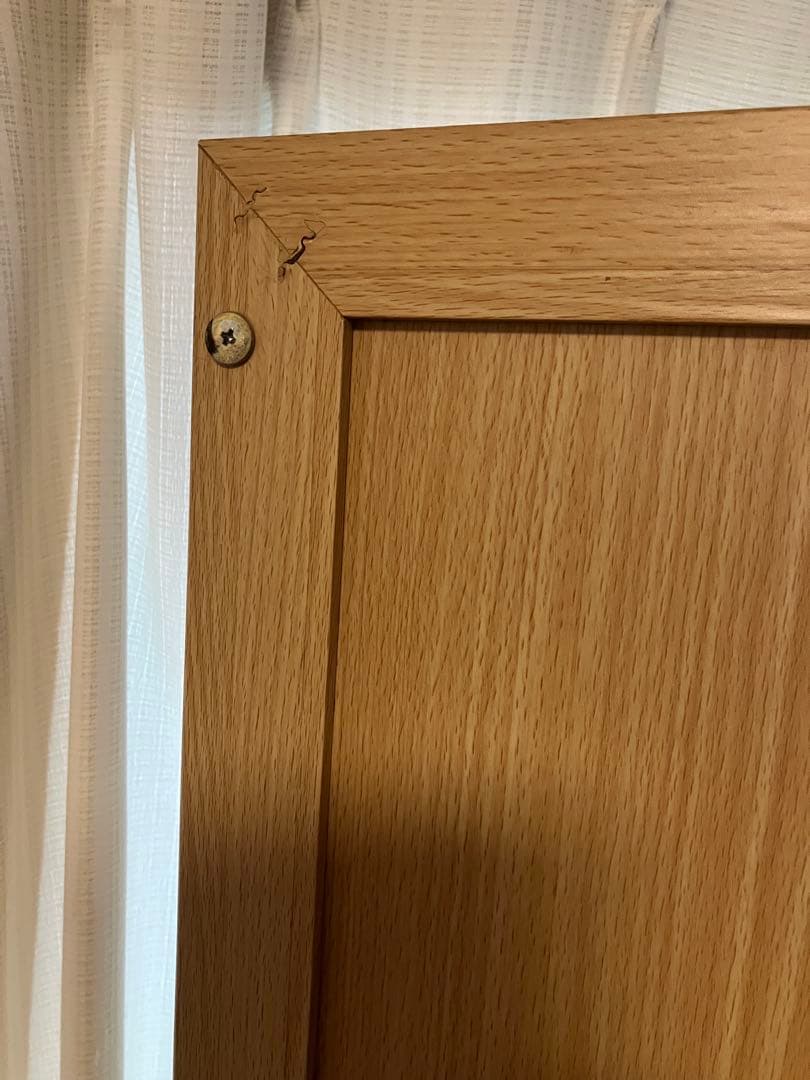 【送料込み/組み立て不要】木製ミラー付き収納ラック（ナチュラル）