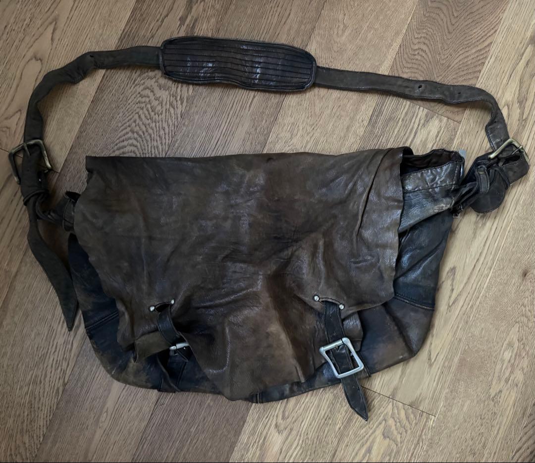 ダイエットブッチャースリムスキン　レザー メッセンジャーバッグ