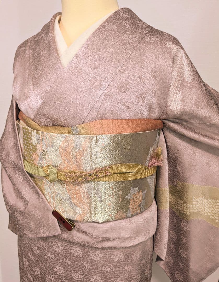 未使用付下げ4点セット　附下げ　袋帯　帯締め　帯揚げ