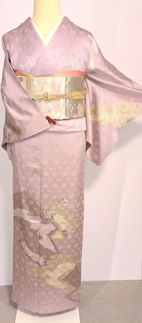 未使用付下げ4点セット　附下げ　袋帯　帯締め　帯揚げ