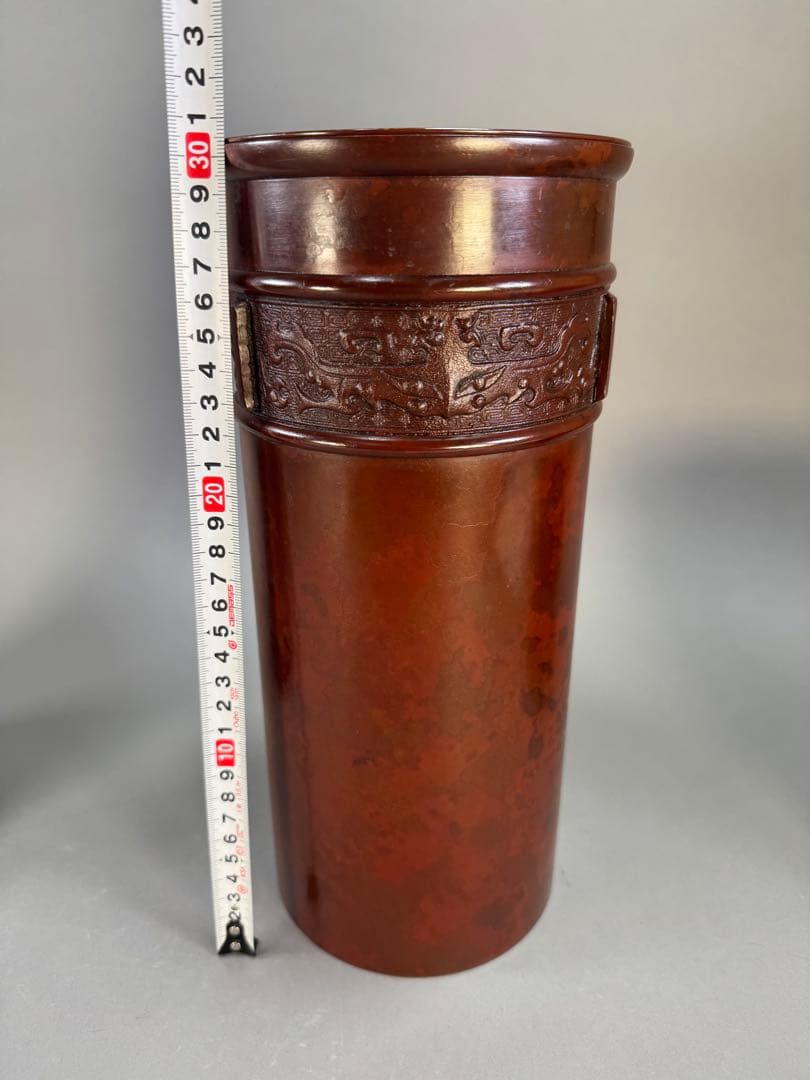 いけばな　唐銅　鋳銅　三寄寸胴花器　古流　池坊　未生流　龍生派　銅花瓶　華道具