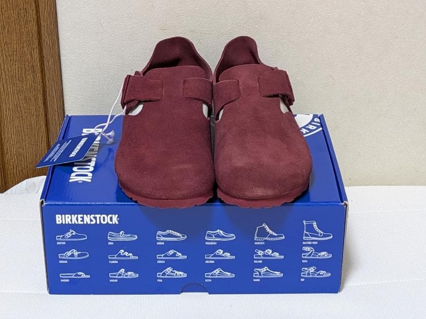 新品ビルケンシュトックLONDONマルーン スエードレザーシューズ41サイズ