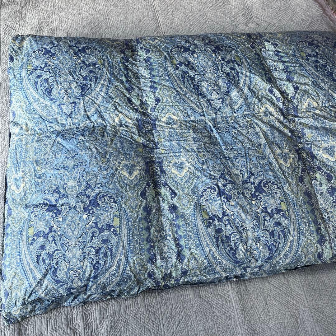 あるさん♫ 羽毛ふとん シングル ベストライフ ロイヤルゴールド ブルー