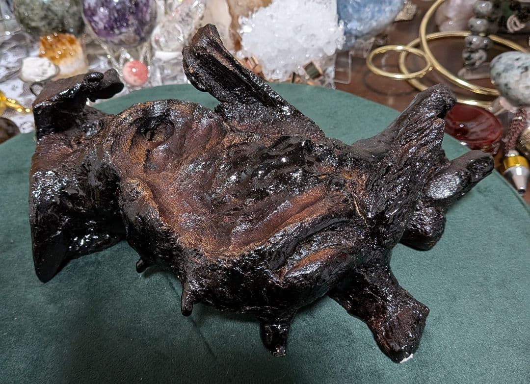 グリーンアポフィライト☆カルサイト共生☆クラスター☆台座付き☆