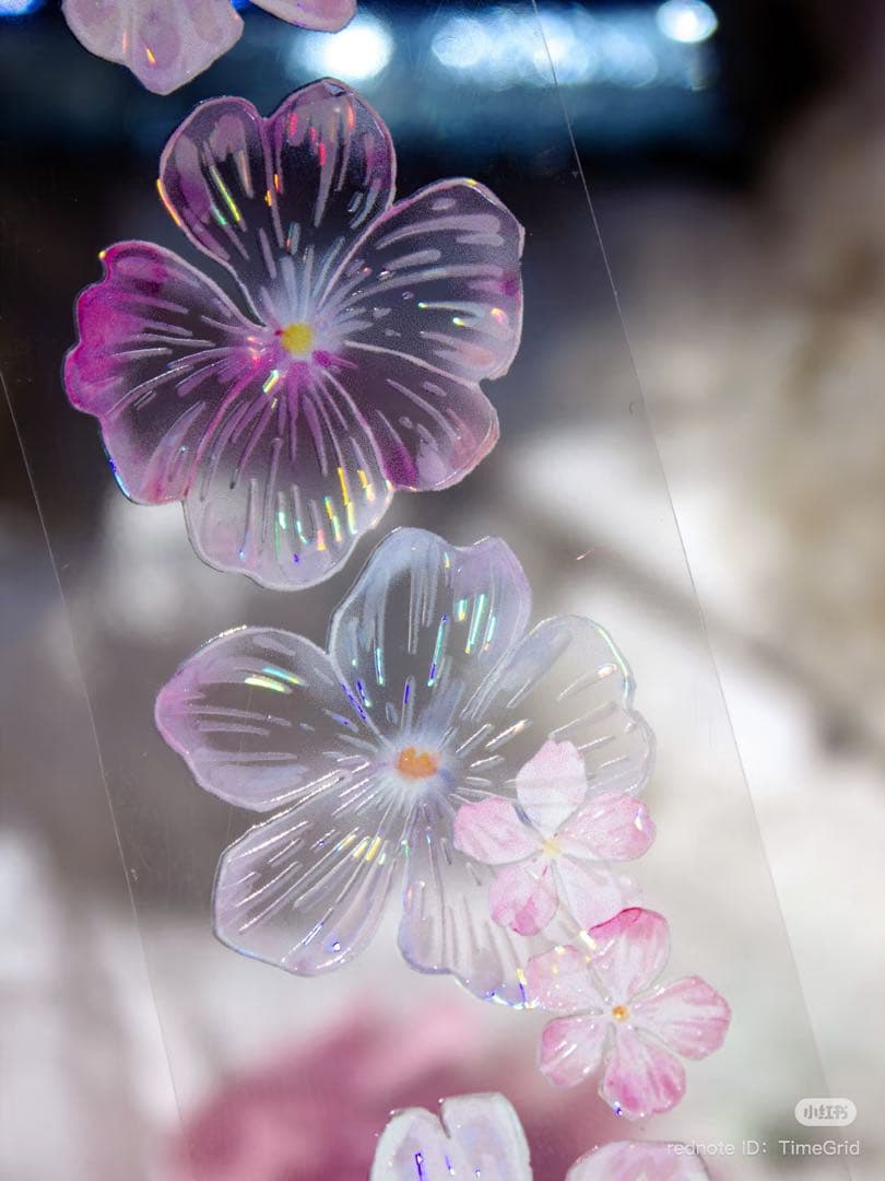 时间格子《樱落》海外マスキングテープ　マステ 【2387】