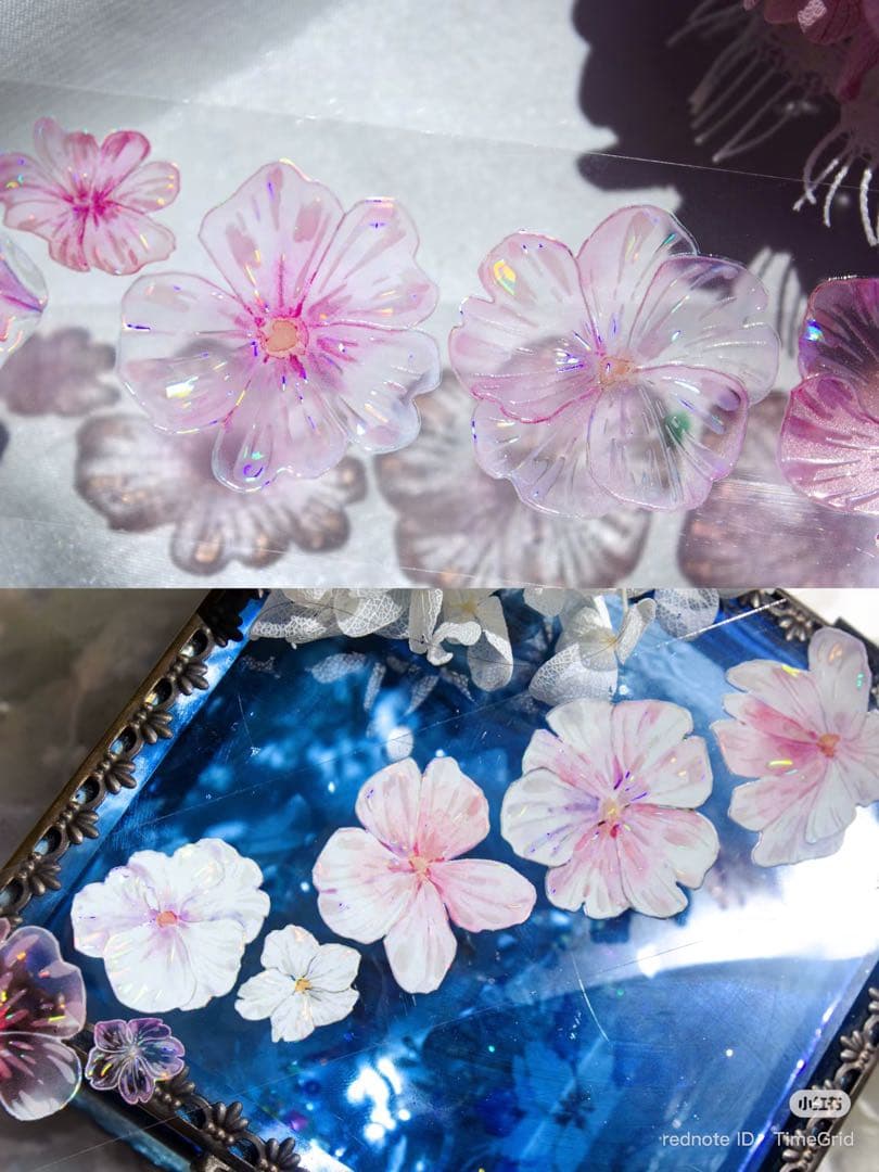 时间格子《樱落》海外マスキングテープ　マステ 【2387】