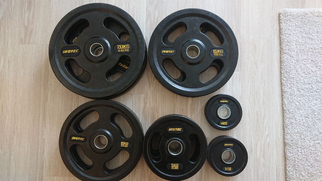 【引き取り限定】IROTEC　オリンピックプレートセット　117.5kg