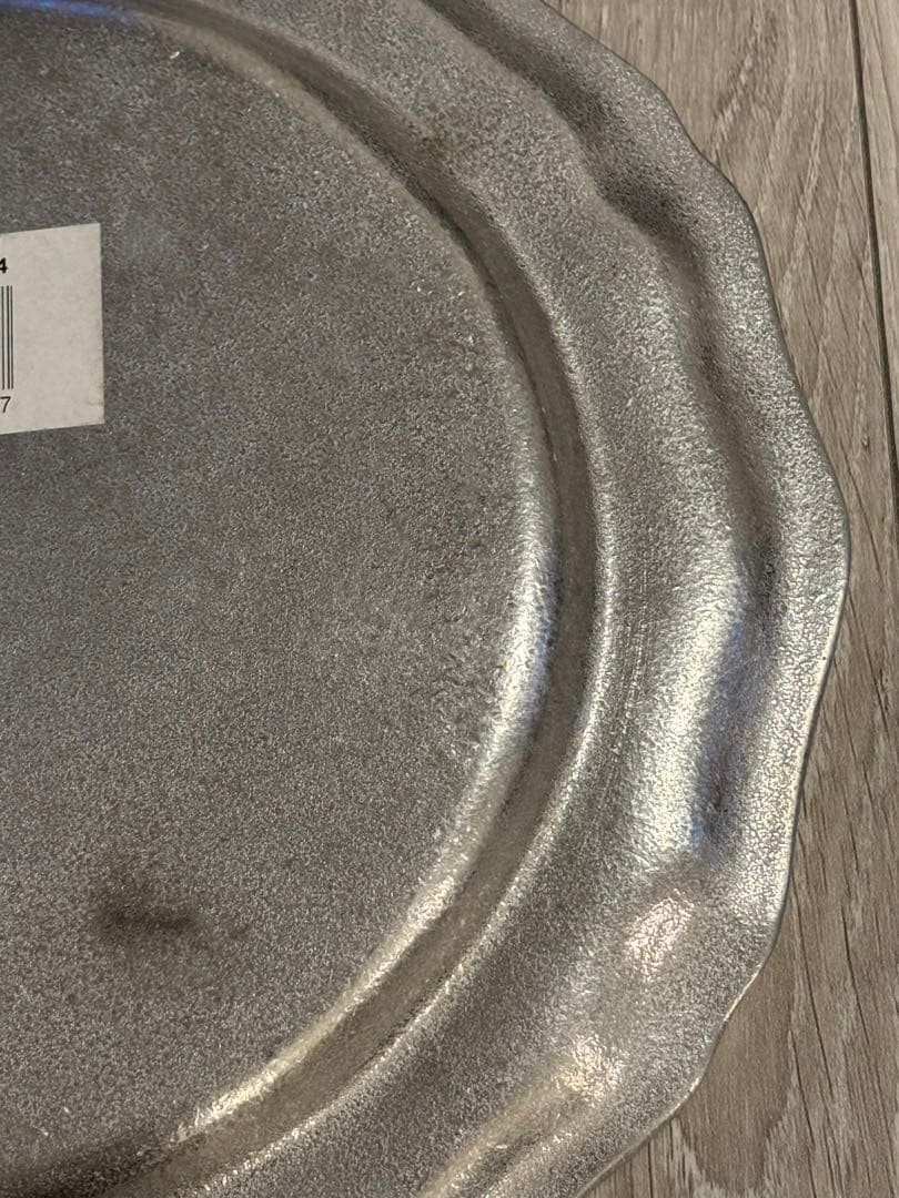 Wilton Arle 皿ピューター花リムアメリカンビンテージ　シルバー