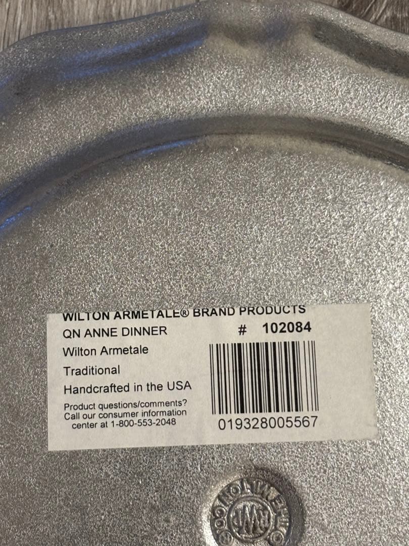 Wilton Arle 皿ピューター花リムアメリカンビンテージ　シルバー