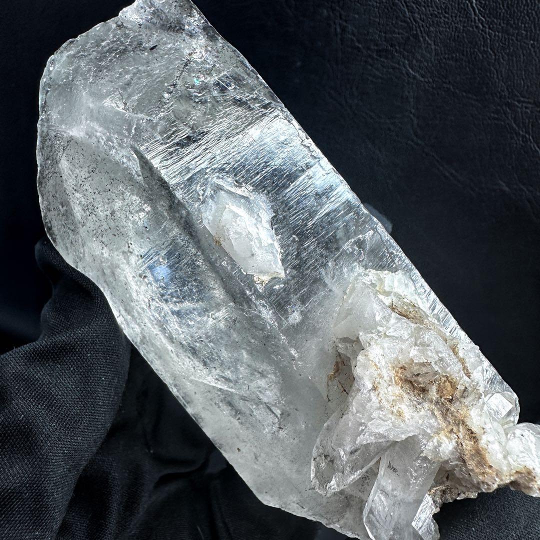 爆アレ❗️虹☆ブラックガーデンクォーツポイント ヒマラヤ水晶共生超パワーA1232