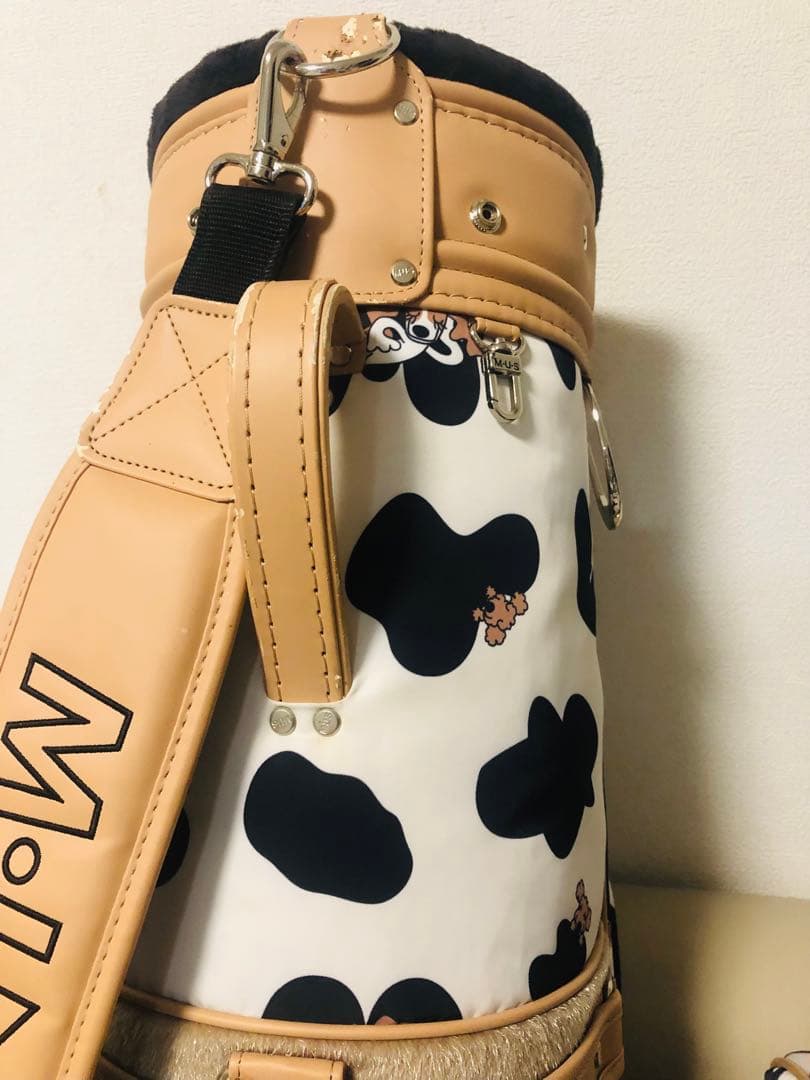 3姉妹mama　廃盤希少　M.U.SPORTS 牛柄 ゴルフバッグ　美品