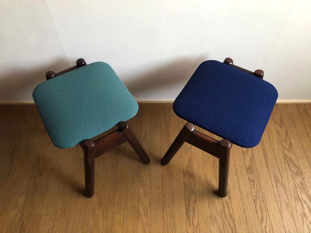 ヴィンテージ WINDS太平 スタッキングスツール2脚セット 飛騨家具 レトロ