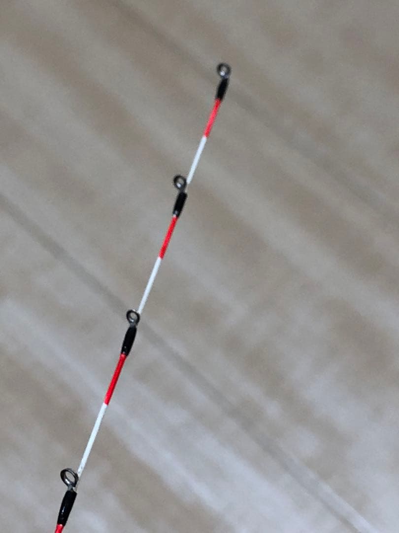 DAM 釣りロッド和竿風 2本継ぎ ハゼ・チヌ・筏釣り 漆塗り 螺鈿細工 美品